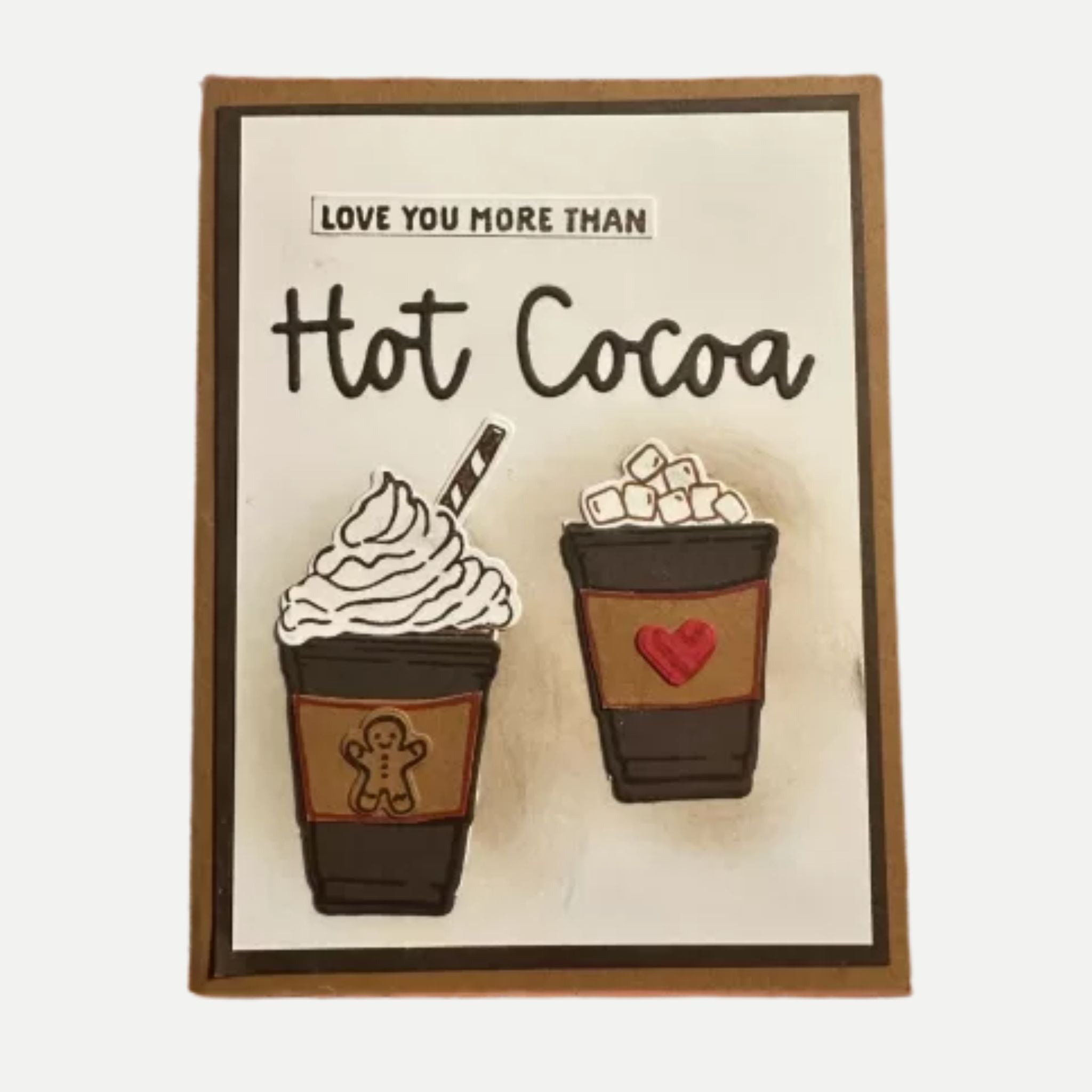 Cozy Hot Cocoa Greeting Card – Love You More than Hot Cocoa