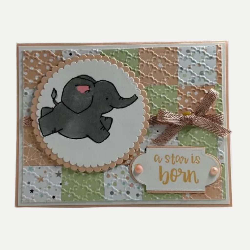 Card for Sweet Baby Girl – Quilted Design – Newborn Baby – Baby Shower