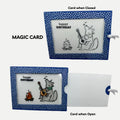 Magic Reveal Birthday Card | Bear Playing Banjo at Campfire | Pull-Tab Color-Changing Card
