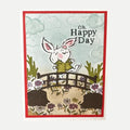Adorable Bunny Card – Oh Happy Day Greeting for Any Occasion
