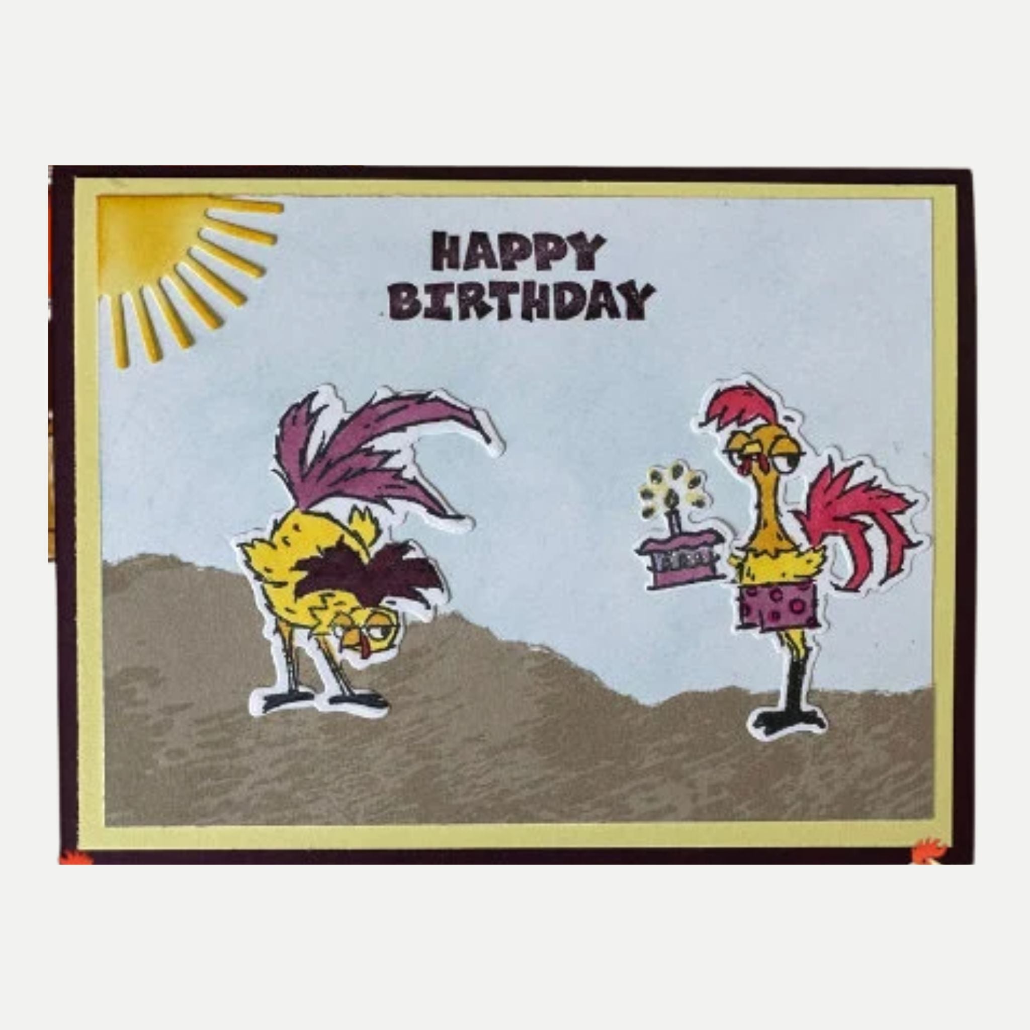 Happy Birthday Funny Chicken Party Greeting Card – Whimsical Chickens