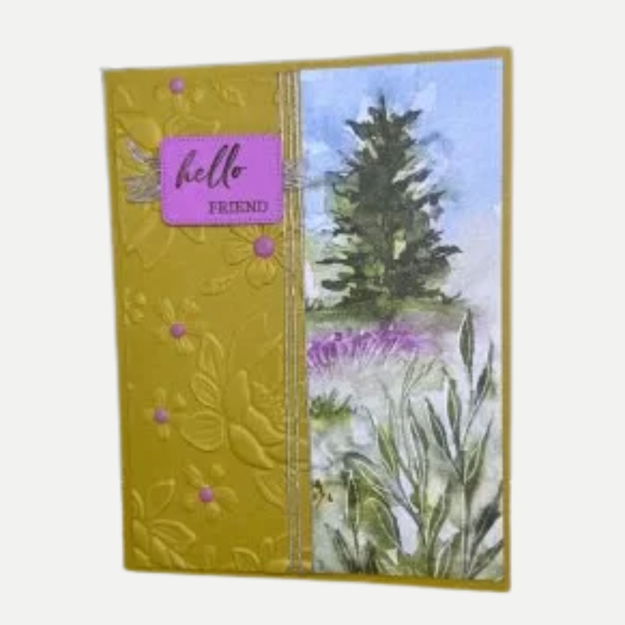Cheerful Handmade Greeting Card: Hello Friend