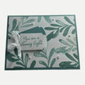 Inspiring Greeting Card with Elegant Leaves and Ribbon – You Are a Shining Star