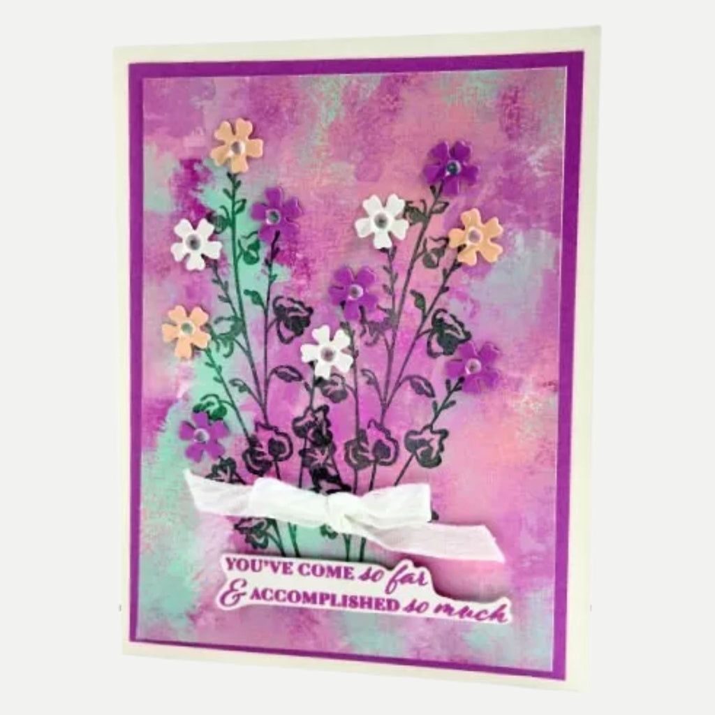 Lovely Flower Greeting Card – “You’ve Come So Far” – Peach, Pink, and White...