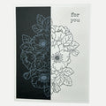 Simple Black and White Floral Card | Handmade For You Card for Any Occasion