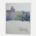 Handcrafted Sympathy Card with Delicate Foliage and Die Cut Butterfly – Sympathetic Greeting
