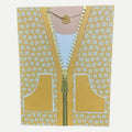Fun Card That Looks Like a Sweater Realistic Zipper and Pockets Blank Card for Any Occasion