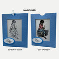 Handmade Color-Magic Changing Card Featuring Girl with Coffee | Magic Reveal Card with Pull-Tab