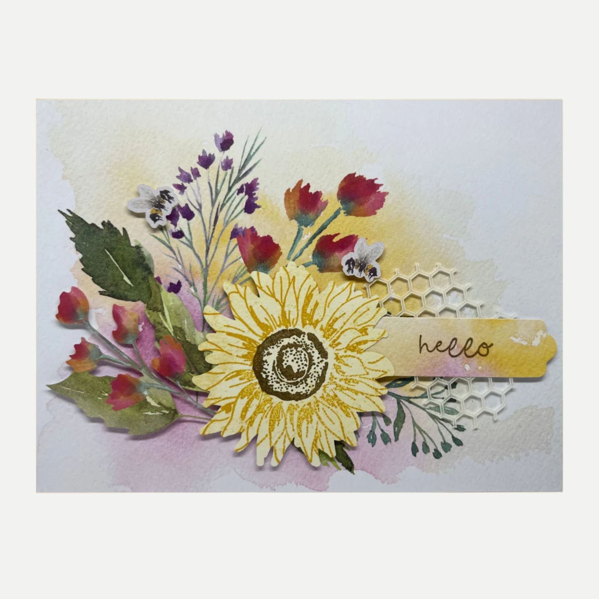 Say hello with a Sunflower Card. Spread sunshine. Send greeting Card and matching envelope
