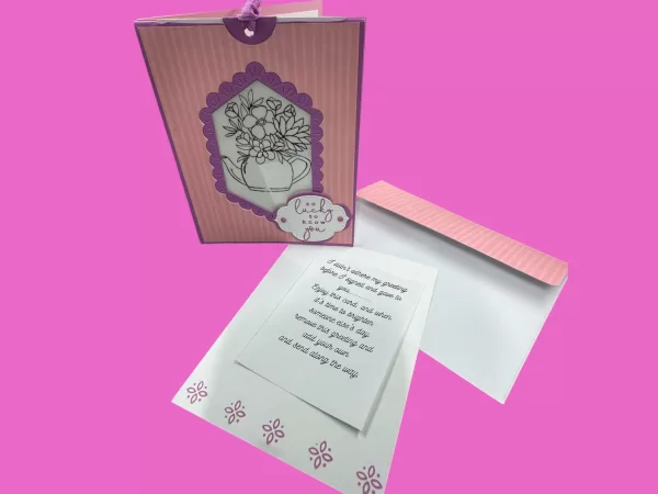 Magic Reveal Card | Color-Changing Teapot with Flowers | Lucky to Know You Greeting Card
