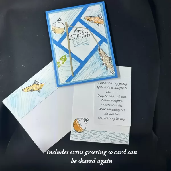 Happy Retirement Fishing Card for Fisherman | Fun Handmade Card for Retired Man | Fish