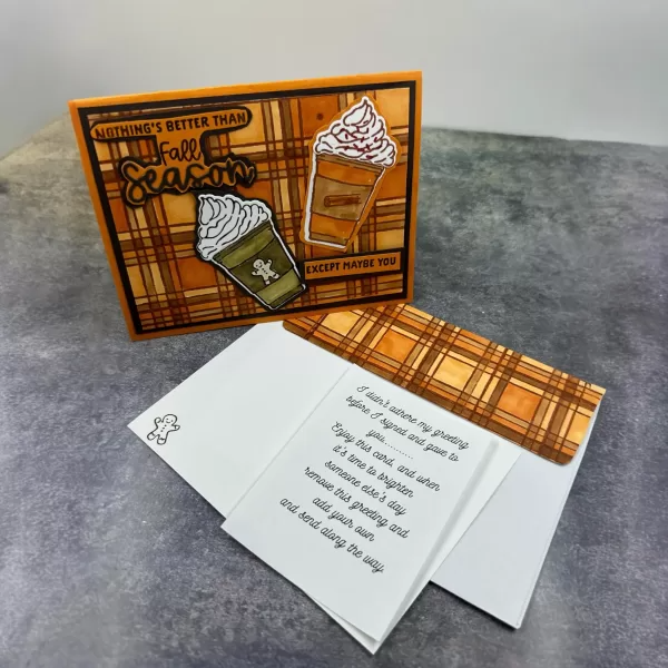 Encouraging Friendship Card | Hot Drinks Design | Handmade Greeting for Any Occasion