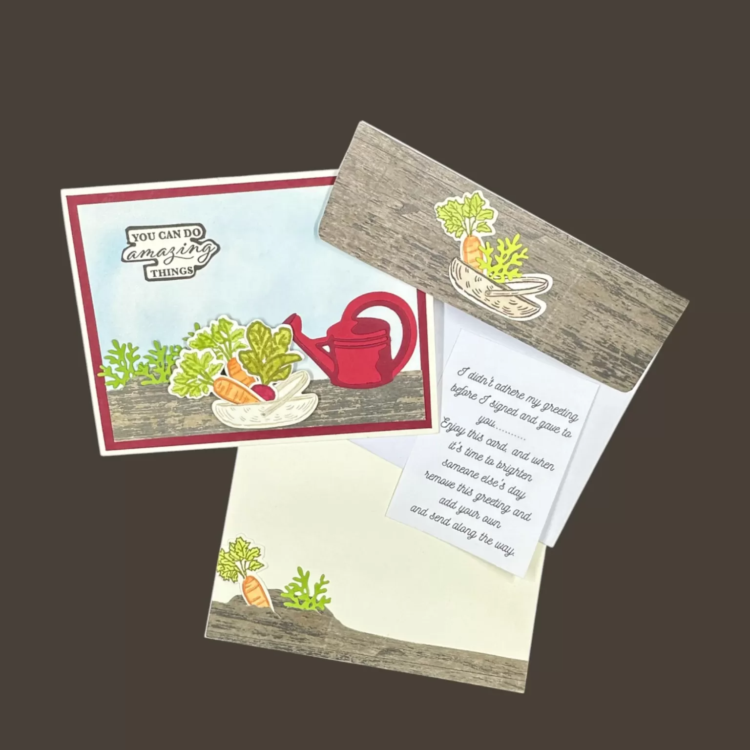 You Can Do Amazing Things Card, Bright Blue Sky Garden Scene