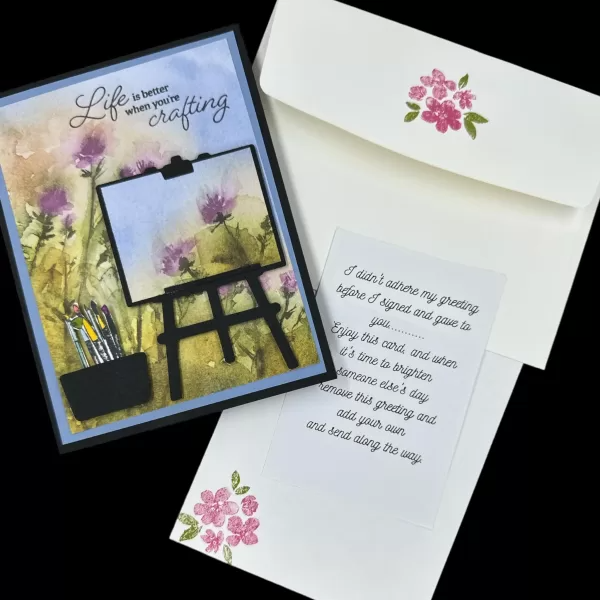 Watercolor Wildflower Card for Crafters – Life is Better When You Are Crafting