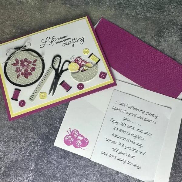 Crafting Inspiration Card – Life is Better When You’re Crafting