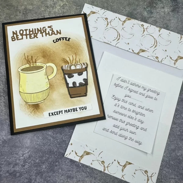 Coffee-Themed Greeting Card with Fun Sentiment – Perfect for Coffee Lovers