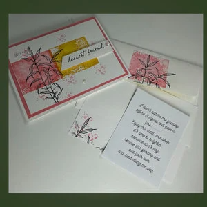 Dearest Friend – Handmade Greeting Card with Charming Stamped Leaf Design