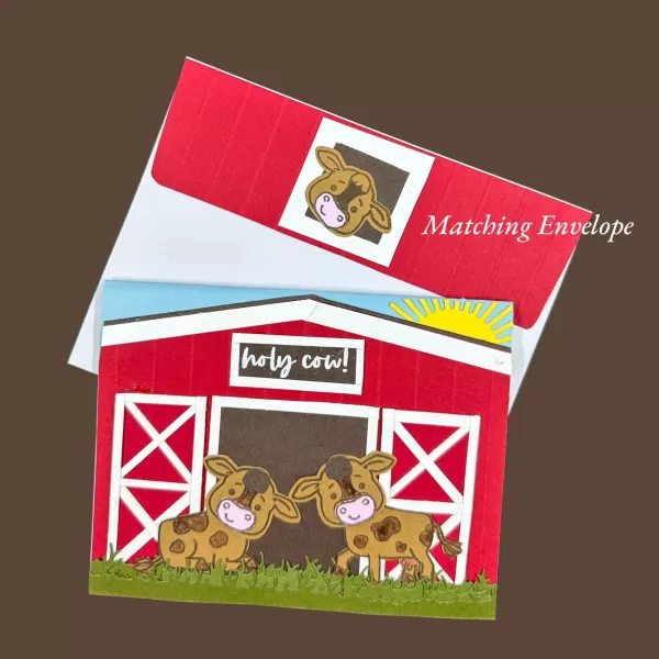 Cute Brown Cows Card | Holy Cow Greeting Card | Farm Animal Card for Friends & Family