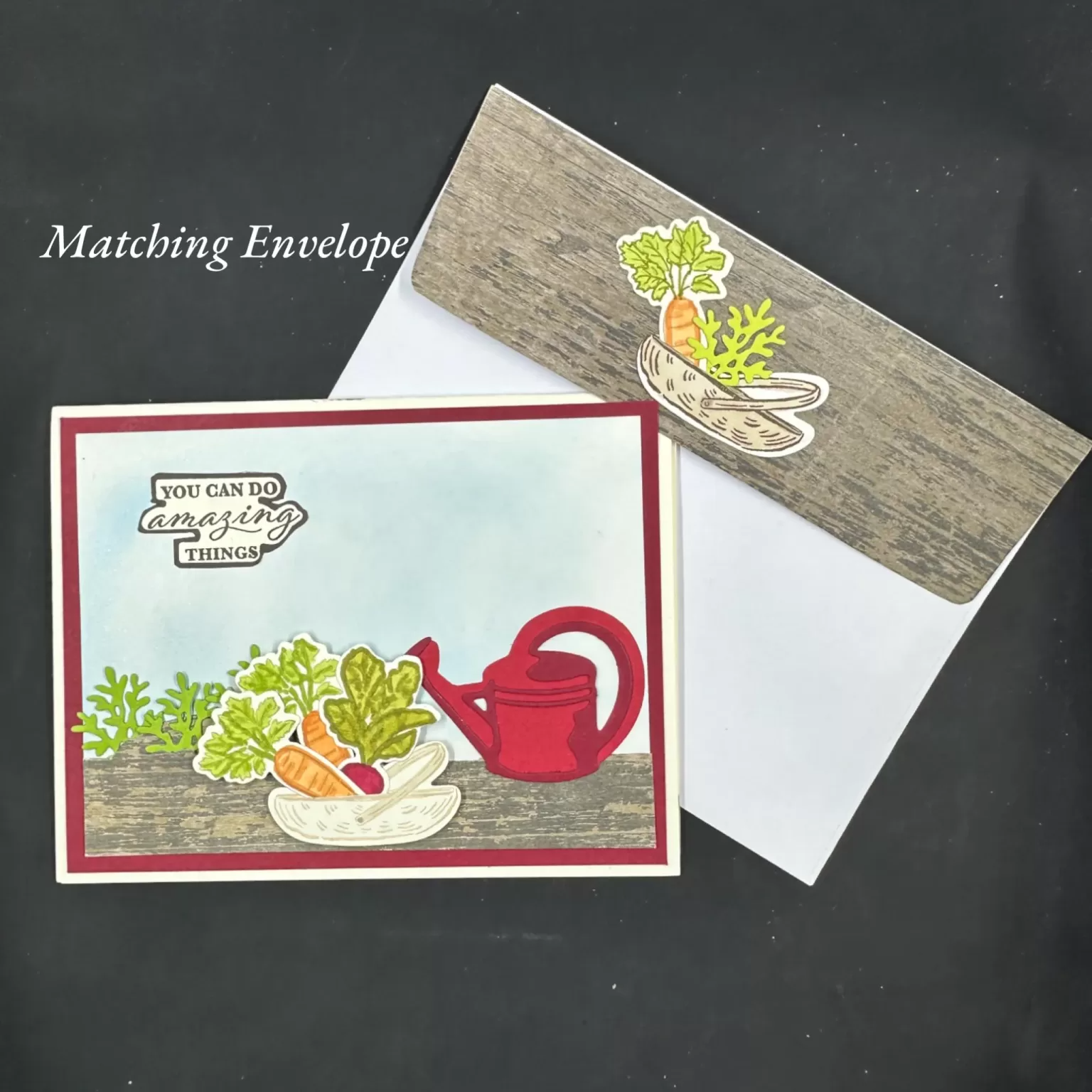 You Can Do Amazing Things Card, Bright Blue Sky Garden Scene