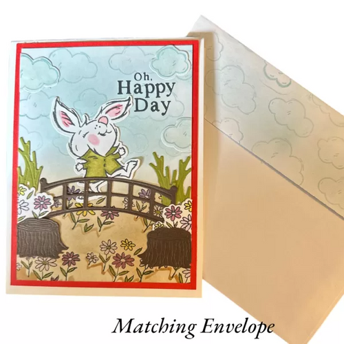 Adorable Bunny Card – Oh Happy Day Greeting for Any Occasion