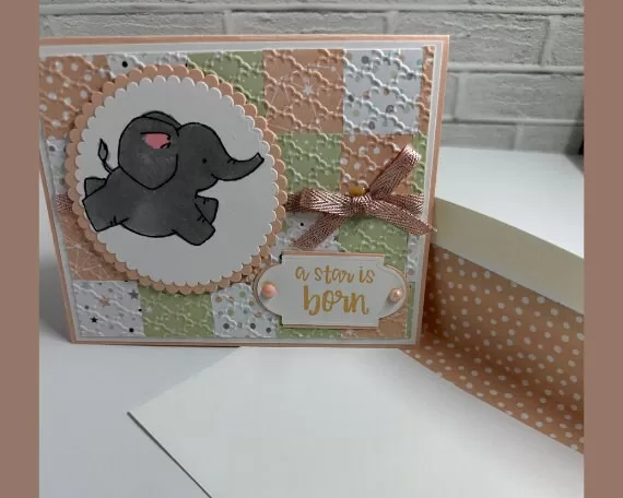 Card for Sweet Baby Girl – Quilted Design – Newborn Baby – Baby Shower