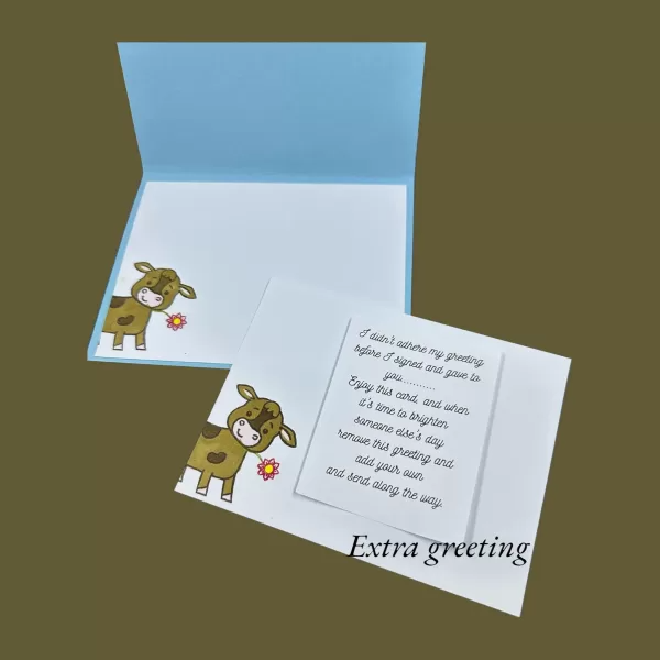 Cute Brown Cows Card | Holy Cow Greeting Card | Farm Animal Card for Friends & Family