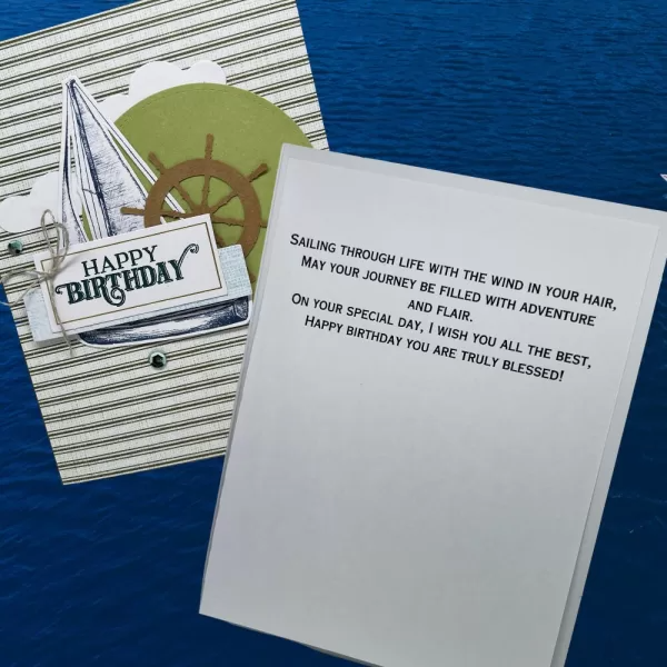 Sailboat Birthday Card, Birthday Journey, Sail through life, Celebrate Father, Nautical Birthday