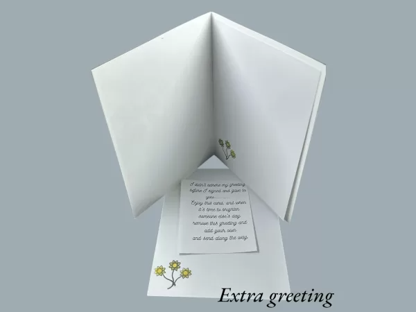 Playful Cow Card with Sunflowers and Baby Rooster – Cute Friendship Card – What’s Moo with...