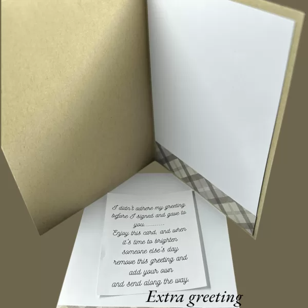 Happy Birthday Card That Looks Like a Jacket – Fun Brown Plaid Sweater Design with Drawstrings