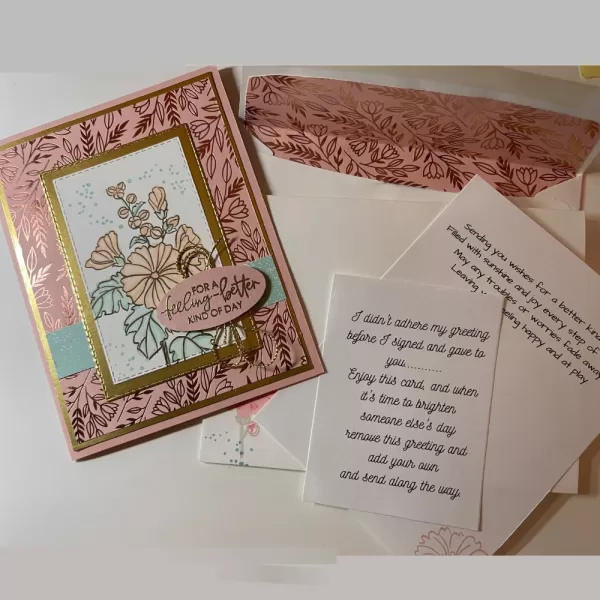 Handmade Encouragement Card, Get Well Soon Card, Inspirational Greeting Card,Feel Better Card,