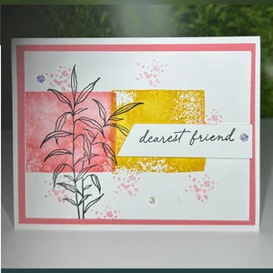 Dearest Friend – Handmade Greeting Card with Charming Stamped Leaf Design