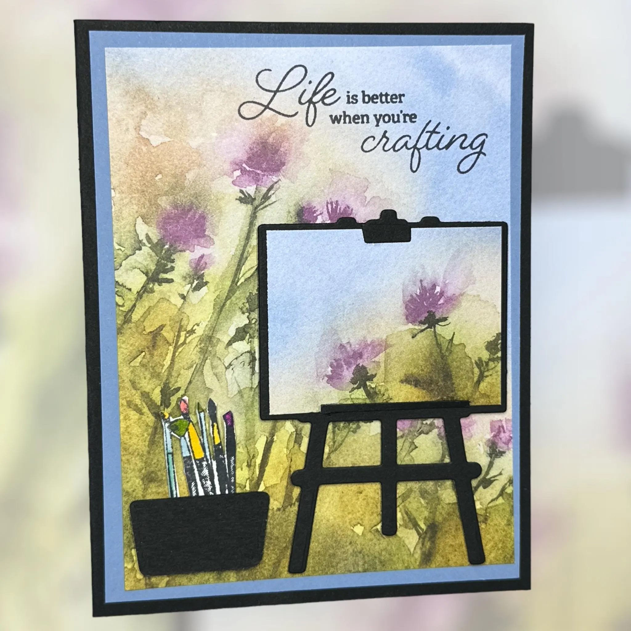 Watercolor Wildflower Card for Crafters – Life is Better When You Are Crafting