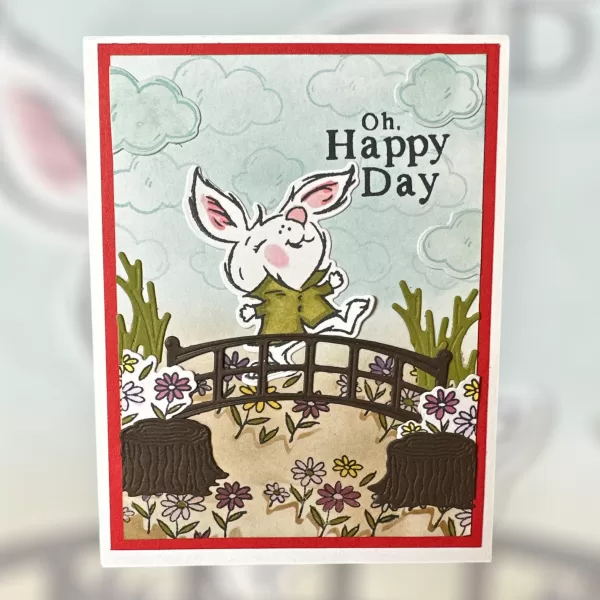 Adorable Bunny Card – Oh Happy Day Greeting for Any Occasion