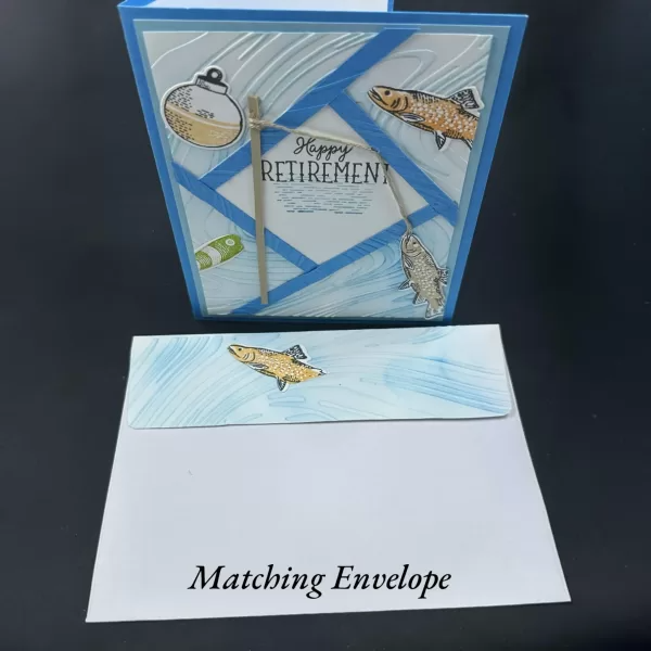 Happy Retirement Fishing Card for Fisherman | Fun Handmade Card for Retired Man | Fish