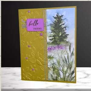 Cheerful Handmade Greeting Card: Hello Friend
