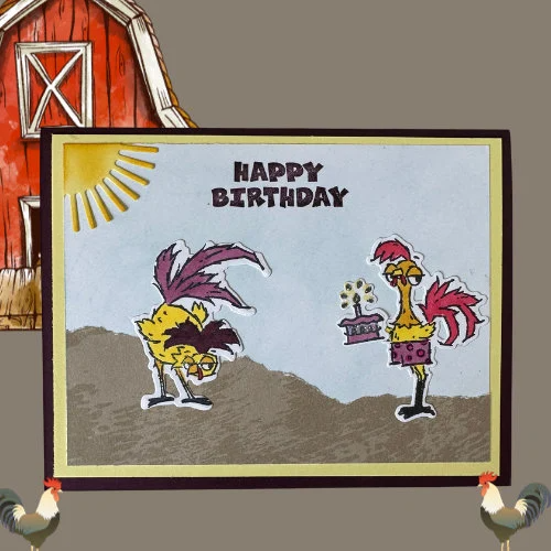 Happy Birthday Funny Chicken Party Greeting Card – Whimsical Chickens
