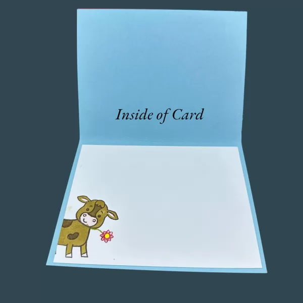 Cute Brown Cows Card | Holy Cow Greeting Card | Farm Animal Card for Friends & Family