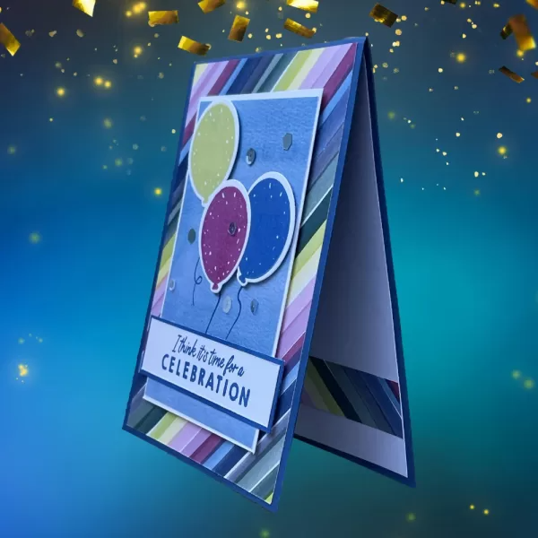 Handmade fun birthday card for all ages. Cards for Kids or adults with Balloon Design