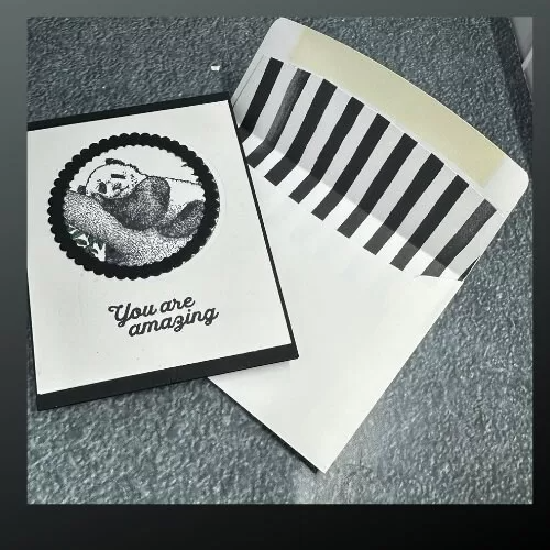 Adorable Panda Napping Card – “You Are Amazing” – Cute Animal Design –...