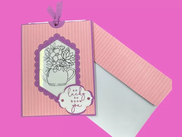 Magic Reveal Card | Color-Changing Teapot with Flowers | Lucky to Know You Greeting Card