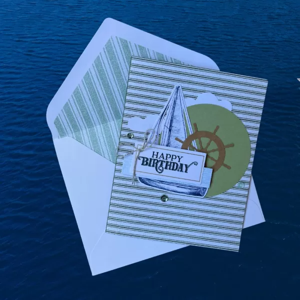 Sailboat Birthday Card, Birthday Journey, Sail through life, Celebrate Father, Nautical Birthday