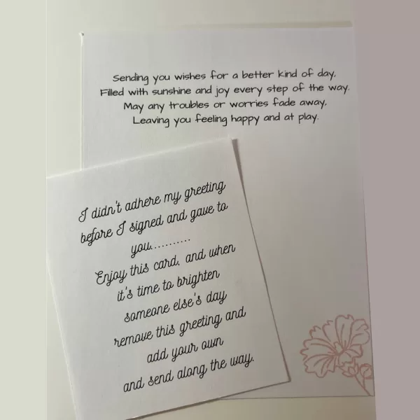 Handmade Encouragement Card, Get Well Soon Card, Inspirational Greeting Card,Feel Better Card,