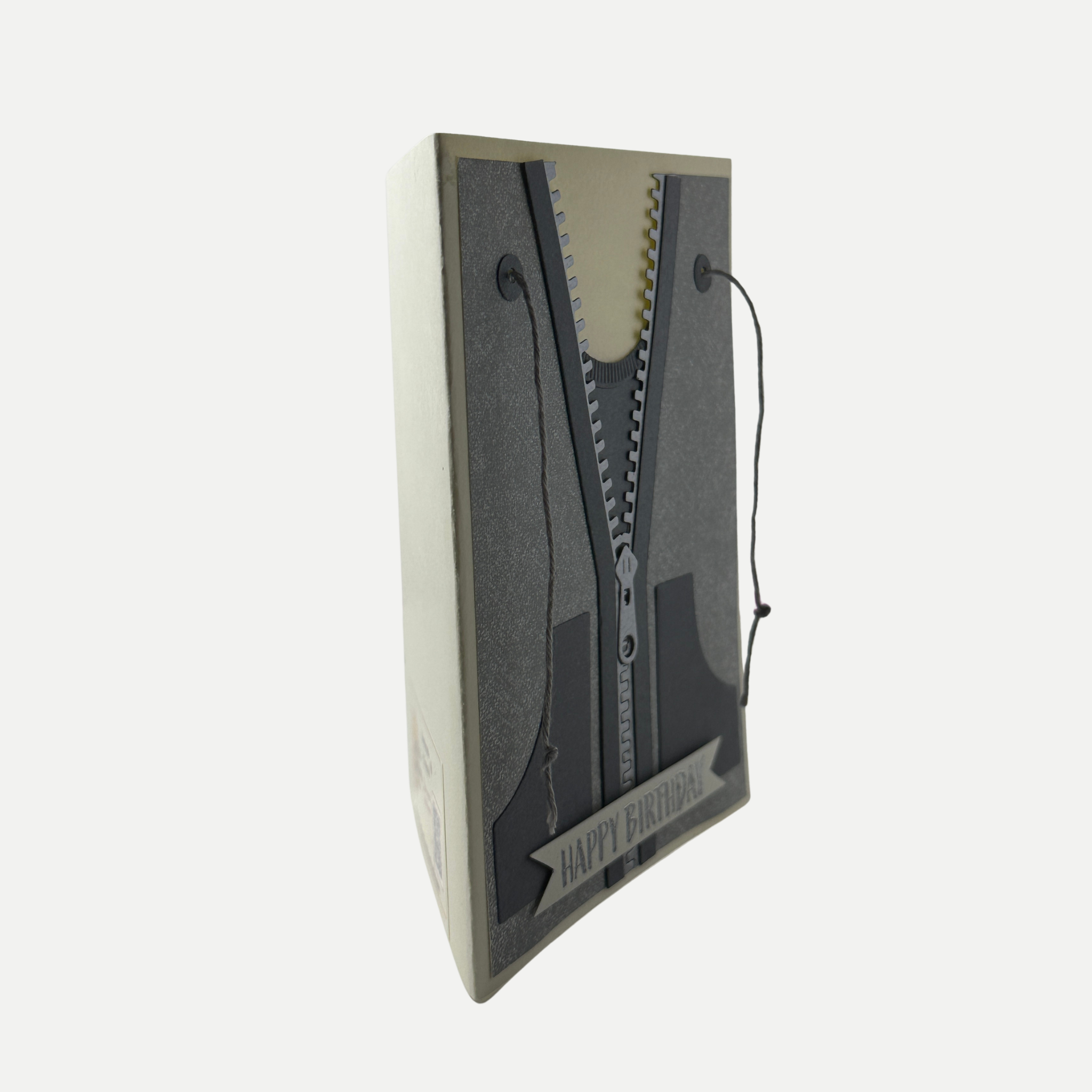 Happy Birthday card for sports enthusiasts, warm zipper hoodie lovers. Cozy sweater