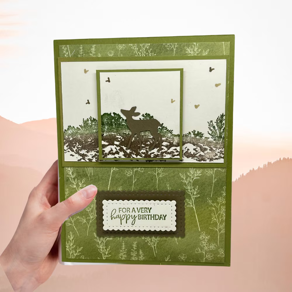 Masculine Birthday Card, Outdoor Scene, Birthday Card for Dad