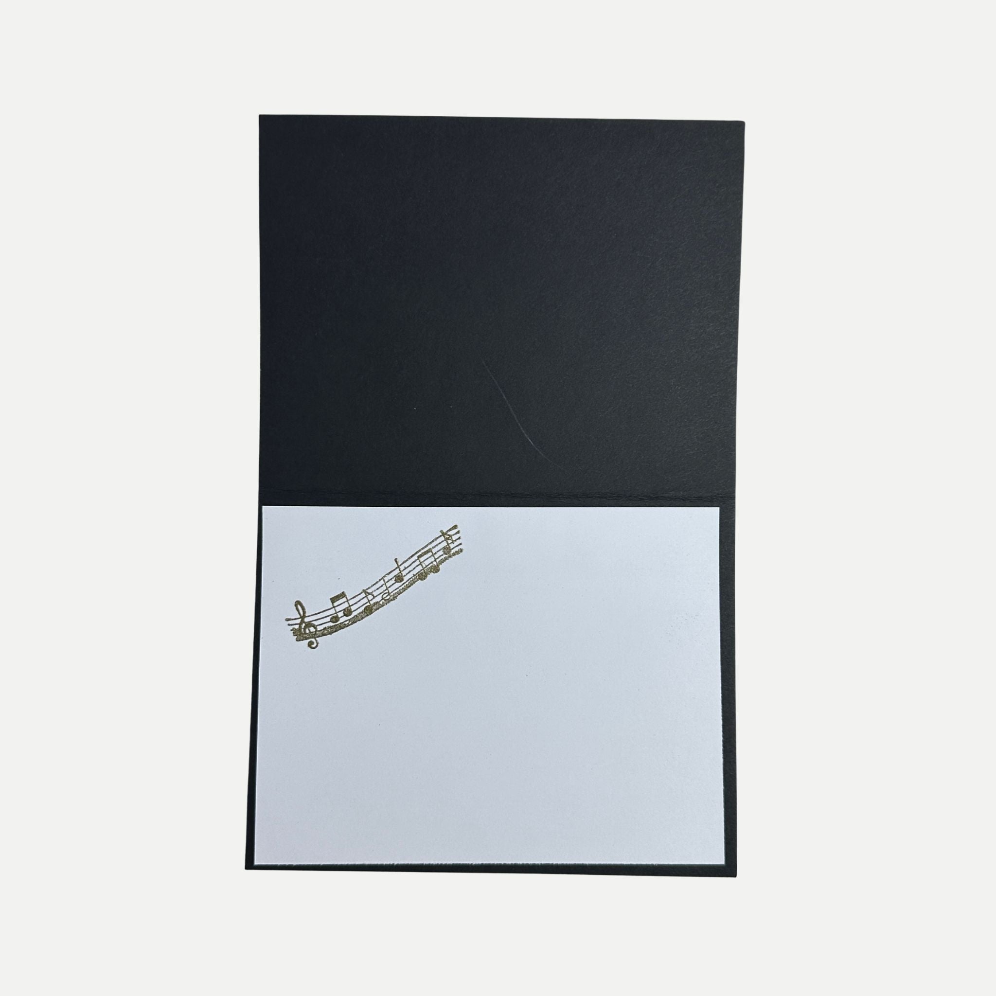 Inside of handmade birthday card featuring a decorative sentiment and blank space for your personal birthday message.