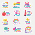 Personalized Daycare Friendship Sticker Gift Box | 12 Peel & Stick Vinyl Stickers