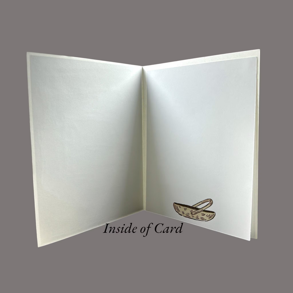 Rustic Garden Card | Handmade Just a Note Greeting | Flower Pots, Basket, Farmhouse Feel